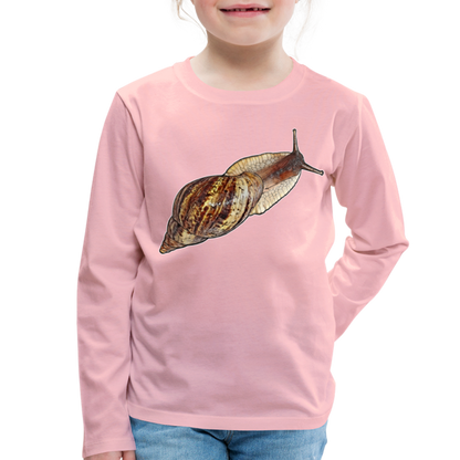 Kinder Longsleeve Achatina reticulata wildfarben - Hellrosa