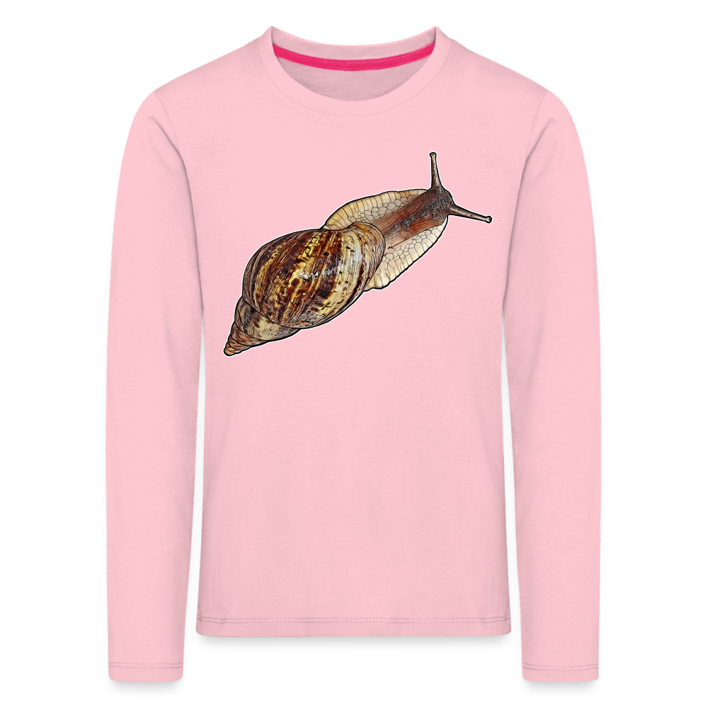 Kinder Longsleeve Achatina reticulata wildfarben - Hellrosa