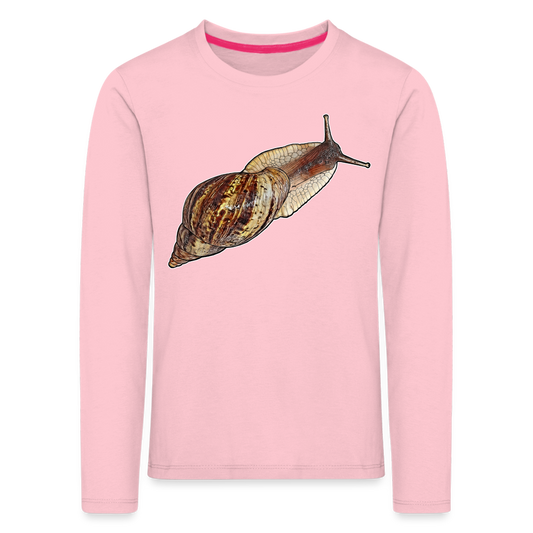 Kinder Longsleeve Achatina reticulata wildfarben - Hellrosa