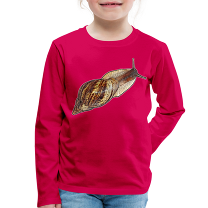 Kinder Longsleeve Achatina reticulata wildfarben - dunkles Pink