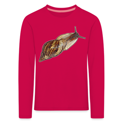 Kinder Longsleeve Achatina reticulata wildfarben - dunkles Pink