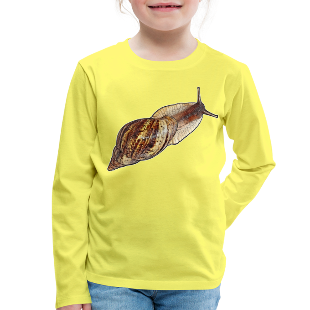 Kinder Longsleeve Achatina reticulata wildfarben - Gelb