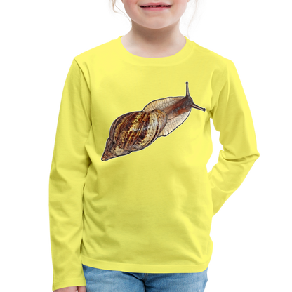 Kinder Longsleeve Achatina reticulata wildfarben - Gelb