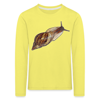Kinder Longsleeve Achatina reticulata wildfarben - Gelb