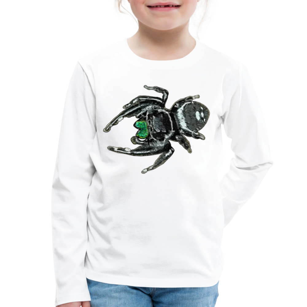 Kinder Longsleeve Phidippus regius White Bahamas male - weiß