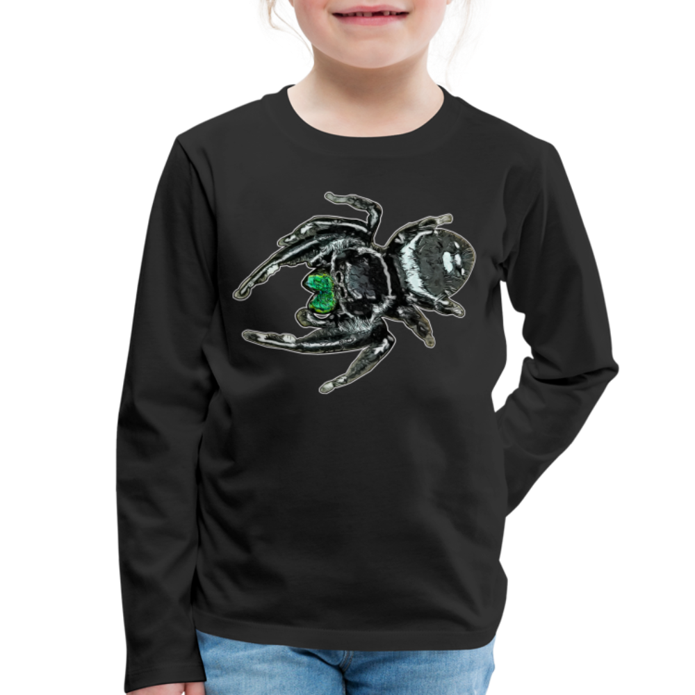 Kinder Longsleeve Phidippus regius White Bahamas male - Schwarz