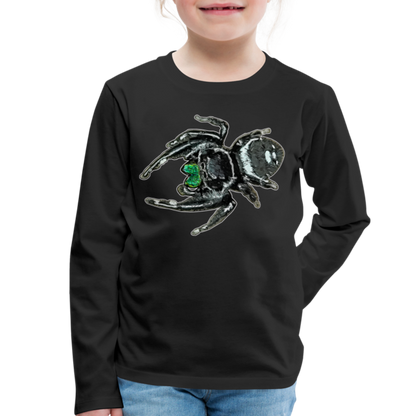 Kinder Longsleeve Phidippus regius White Bahamas male - Schwarz