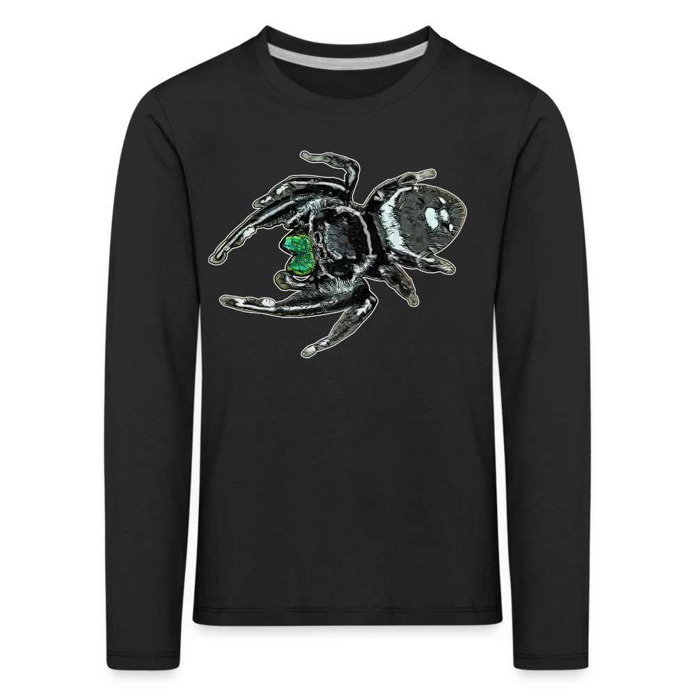 Kinder Longsleeve Phidippus regius White Bahamas male - Schwarz