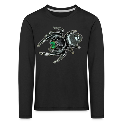 Kinder Longsleeve Phidippus regius White Bahamas male - Schwarz