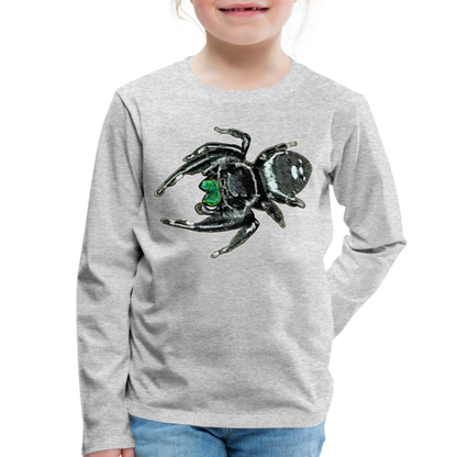 Kinder Longsleeve Phidippus regius White Bahamas male - Grau meliert