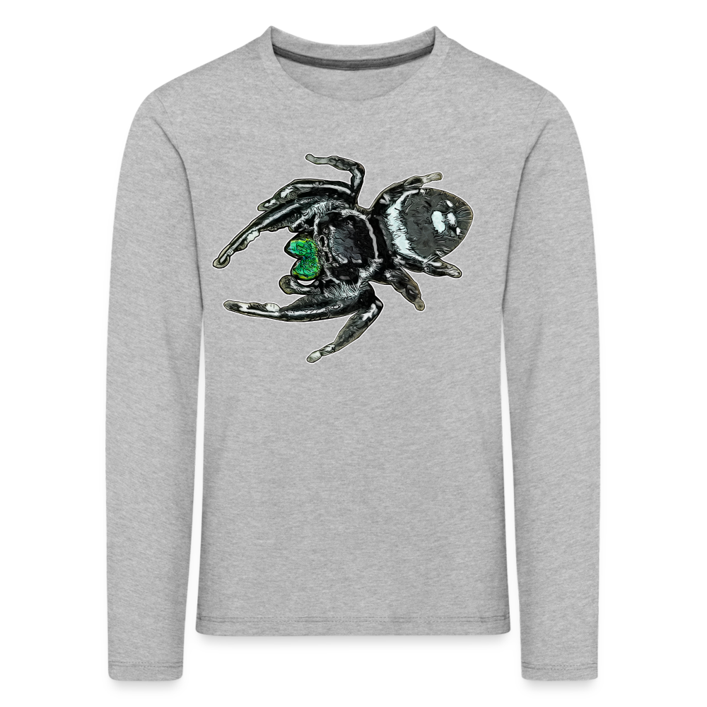 Kinder Longsleeve Phidippus regius White Bahamas male - Grau meliert