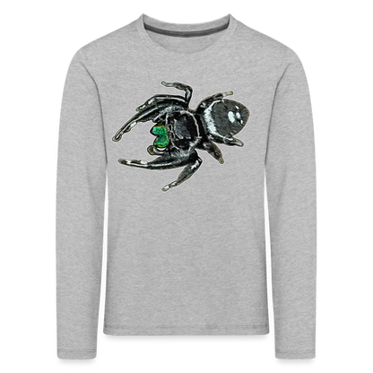 Kinder Longsleeve Phidippus regius White Bahamas male - Grau meliert