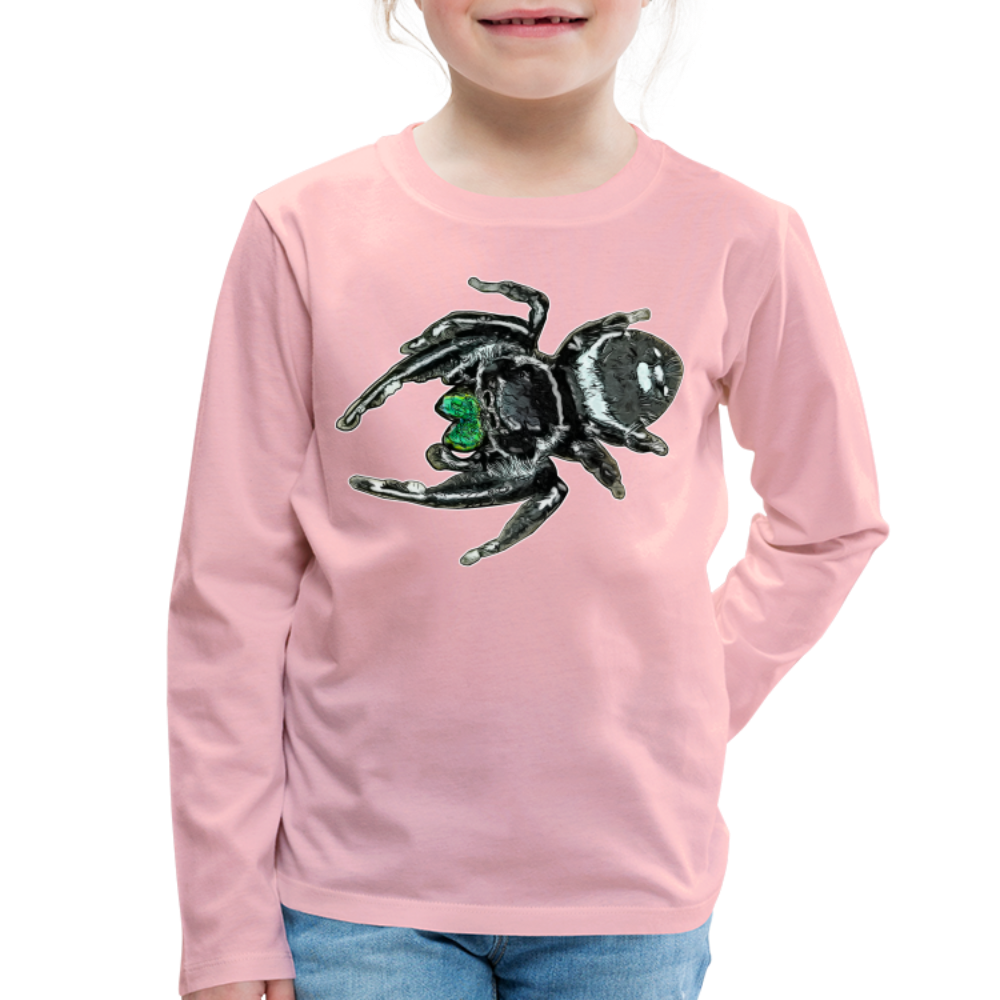 Kinder Longsleeve Phidippus regius White Bahamas male - Hellrosa