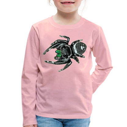 Kinder Longsleeve Phidippus regius White Bahamas male - Hellrosa
