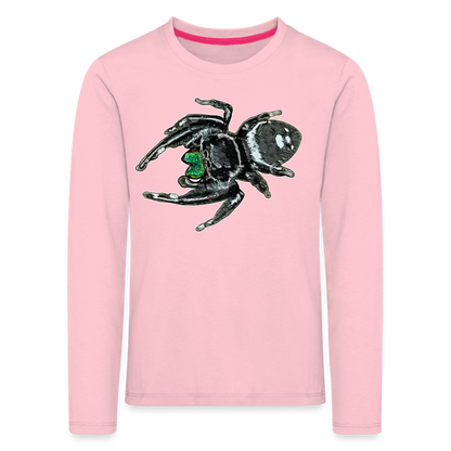 Kinder Longsleeve Phidippus regius White Bahamas male - Hellrosa