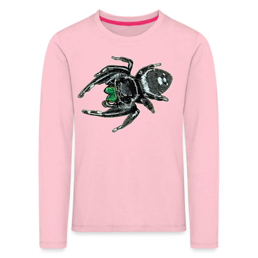 Kinder Longsleeve Phidippus regius White Bahamas male - Hellrosa