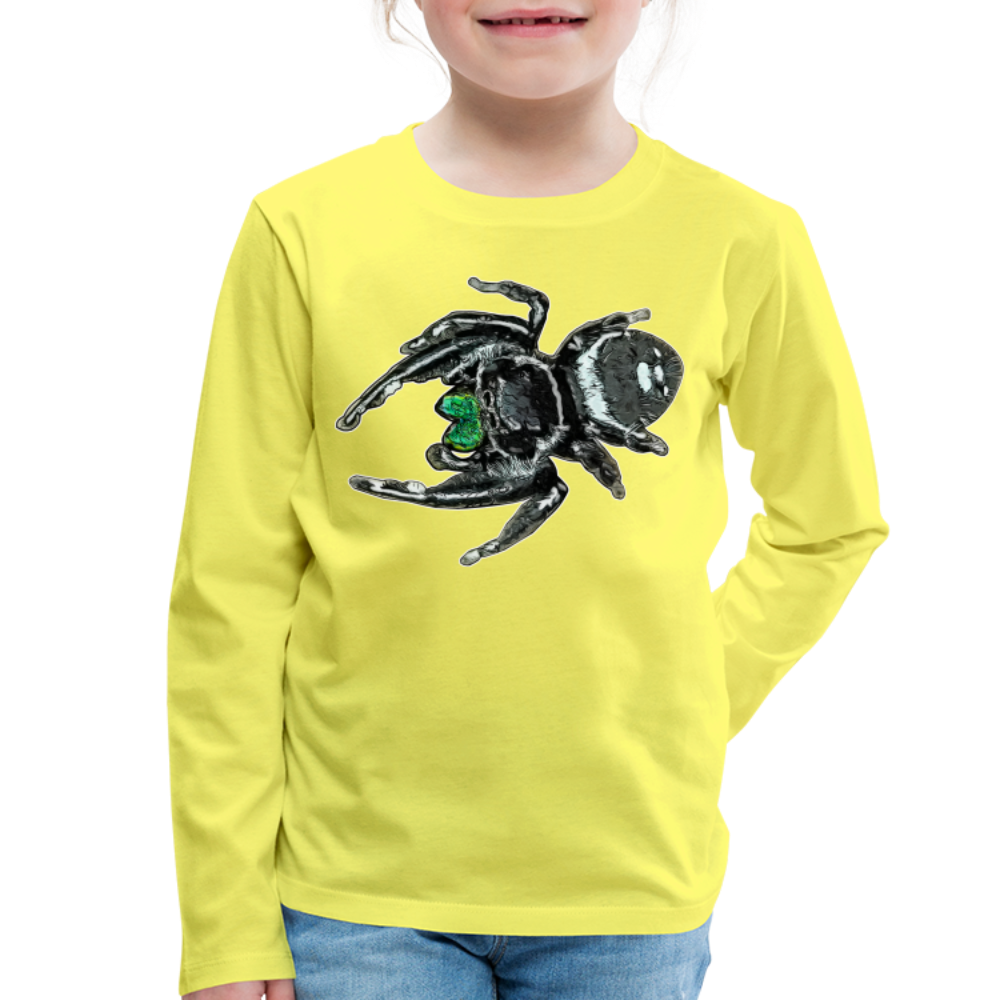 Kinder Longsleeve Phidippus regius White Bahamas male - Gelb