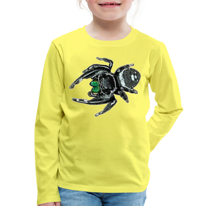 Kinder Longsleeve Phidippus regius White Bahamas male - Gelb