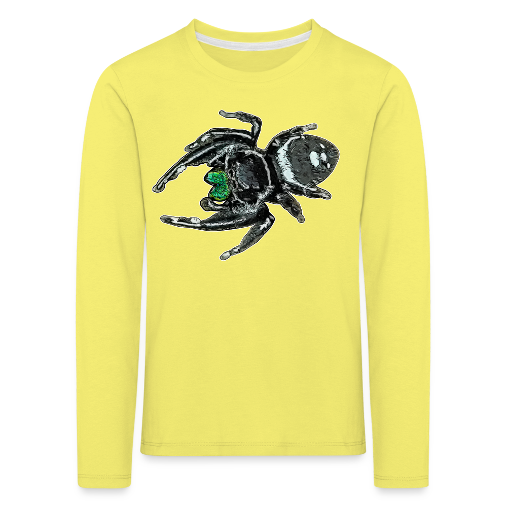 Kinder Longsleeve Phidippus regius White Bahamas male - Gelb