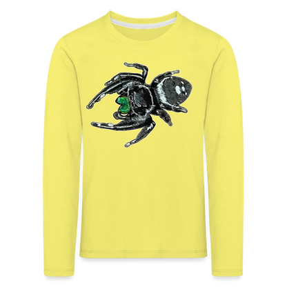 Kinder Longsleeve Phidippus regius White Bahamas male - Gelb