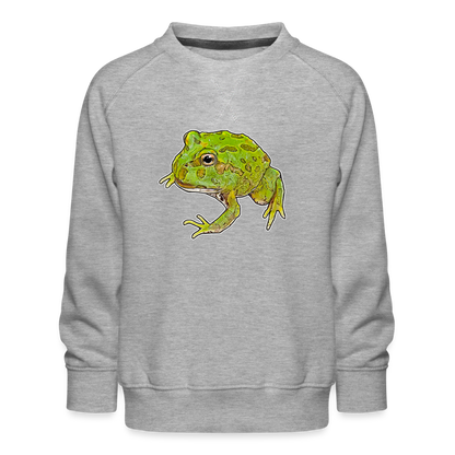 Kinder/ Teenager Pullover Ceratophrys cranwelli Peppermint Blue - Grau meliert