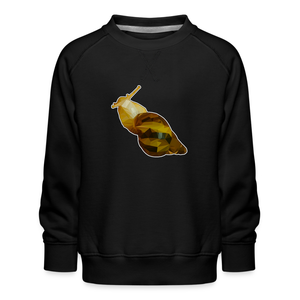 Kinder/ Teenager Pullover Achatina reticulata Low Poly - Schwarz