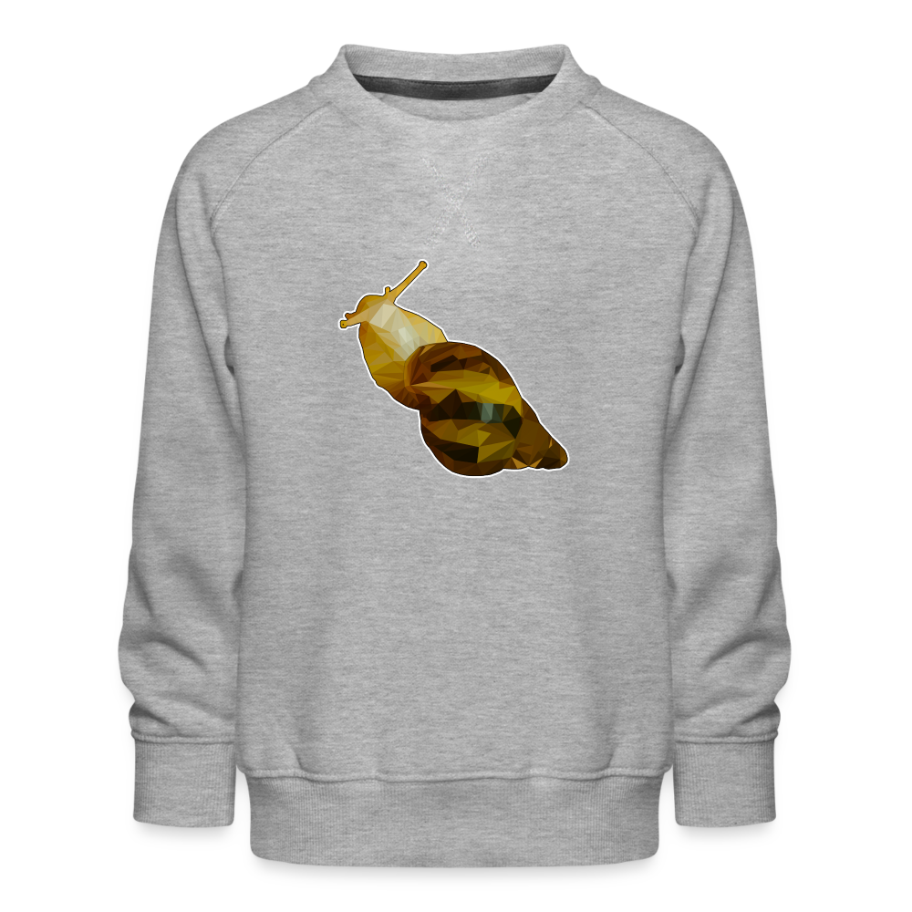 Kinder/ Teenager Pullover Achatina reticulata Low Poly - Grau meliert