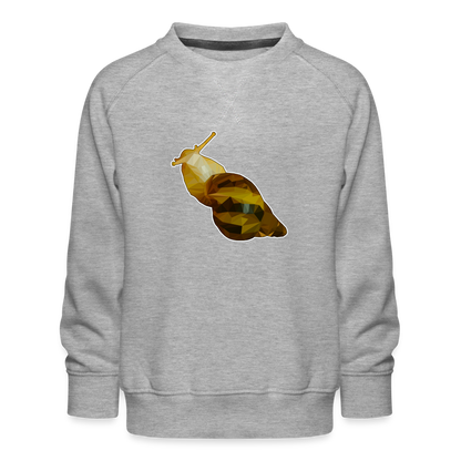Kinder/ Teenager Pullover Achatina reticulata Low Poly - Grau meliert