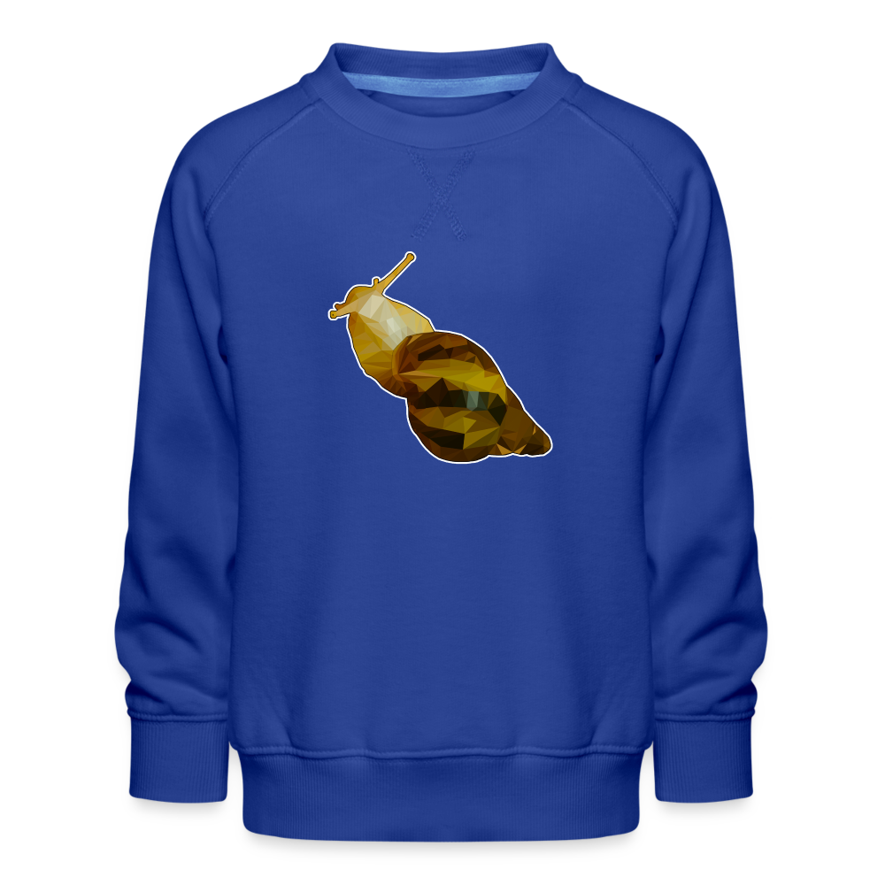 Kinder/ Teenager Pullover Achatina reticulata Low Poly - Royalblau