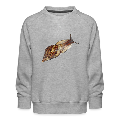 Kinder/ Teenager Pullover Achatina reticulata wildfarben - Grau meliert