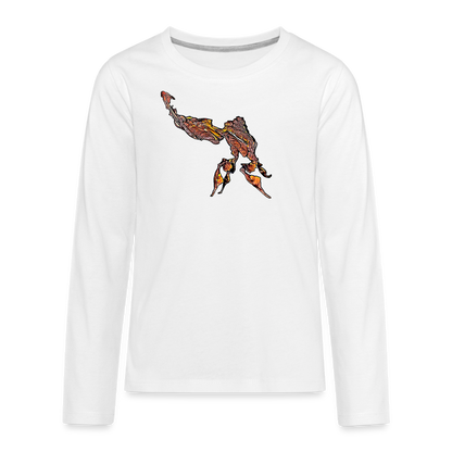 Teenager Longsleeve Phyllocrania paradoxa male - weiß