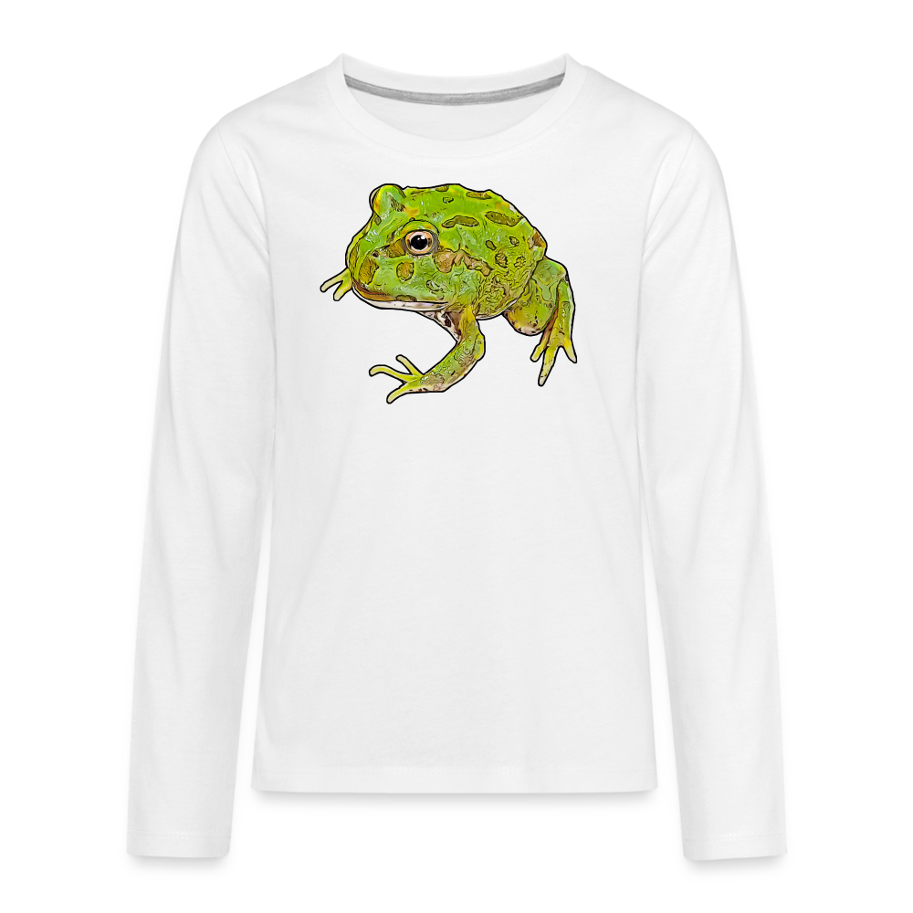 Teenager Longsleeve Ceratophrys cranwelli Peppermint Blue - weiß