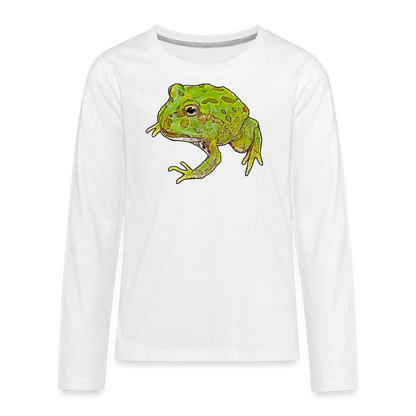 Teenager Longsleeve Ceratophrys cranwelli Peppermint Blue - weiß