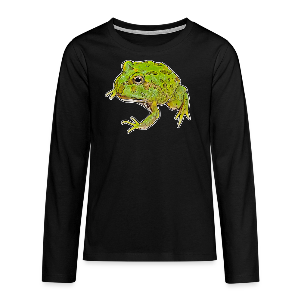 Teenager Longsleeve Ceratophrys cranwelli Peppermint Blue - Schwarz