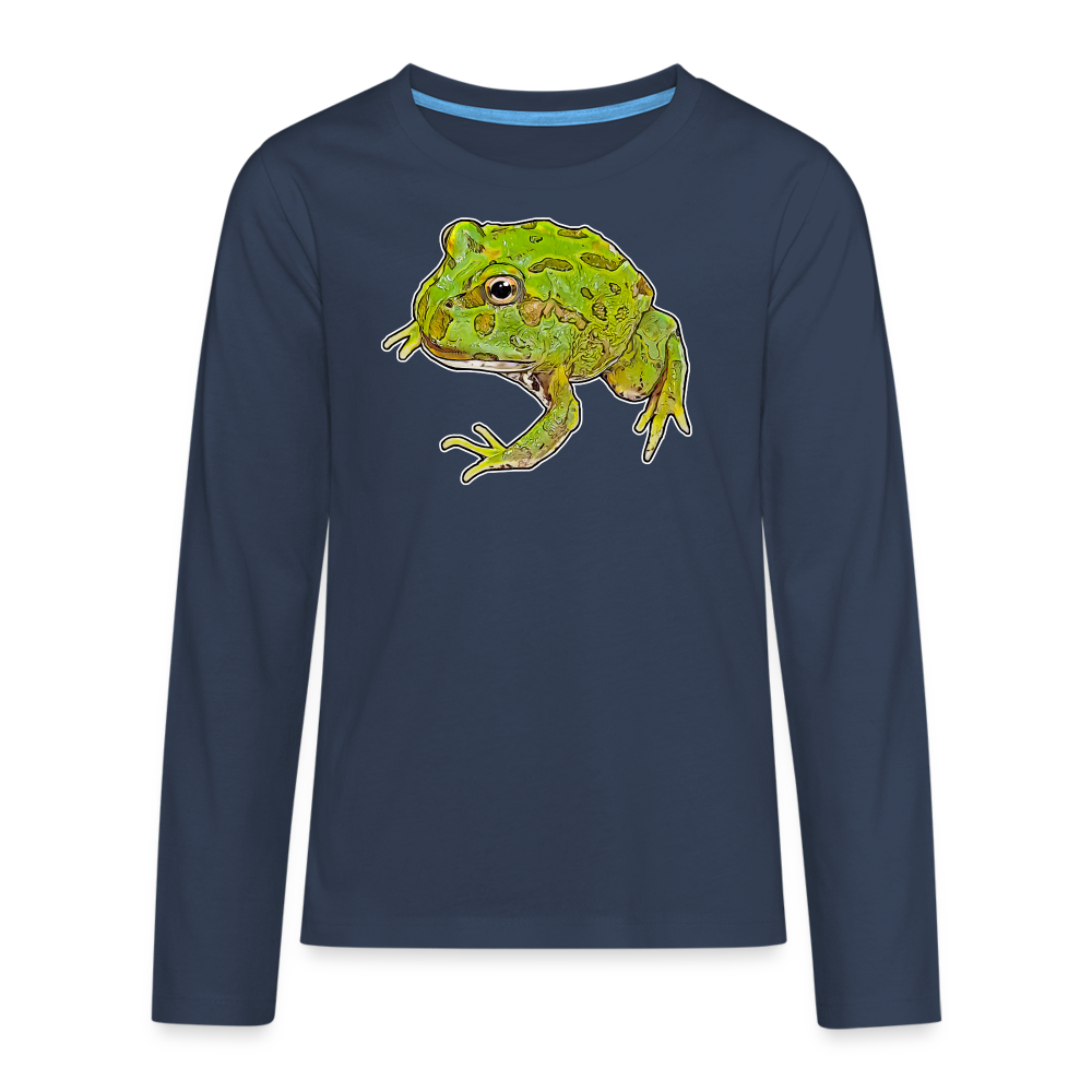 Teenager Longsleeve Ceratophrys cranwelli Peppermint Blue - Navy