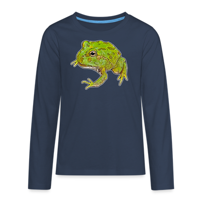 Teenager Longsleeve Ceratophrys cranwelli Peppermint Blue - Navy