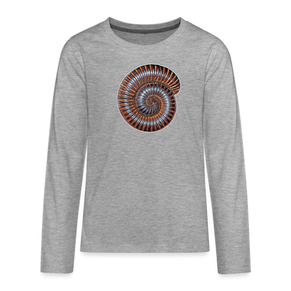 Teenager Longsleeve Archispirostreptus gigas - Grau meliert