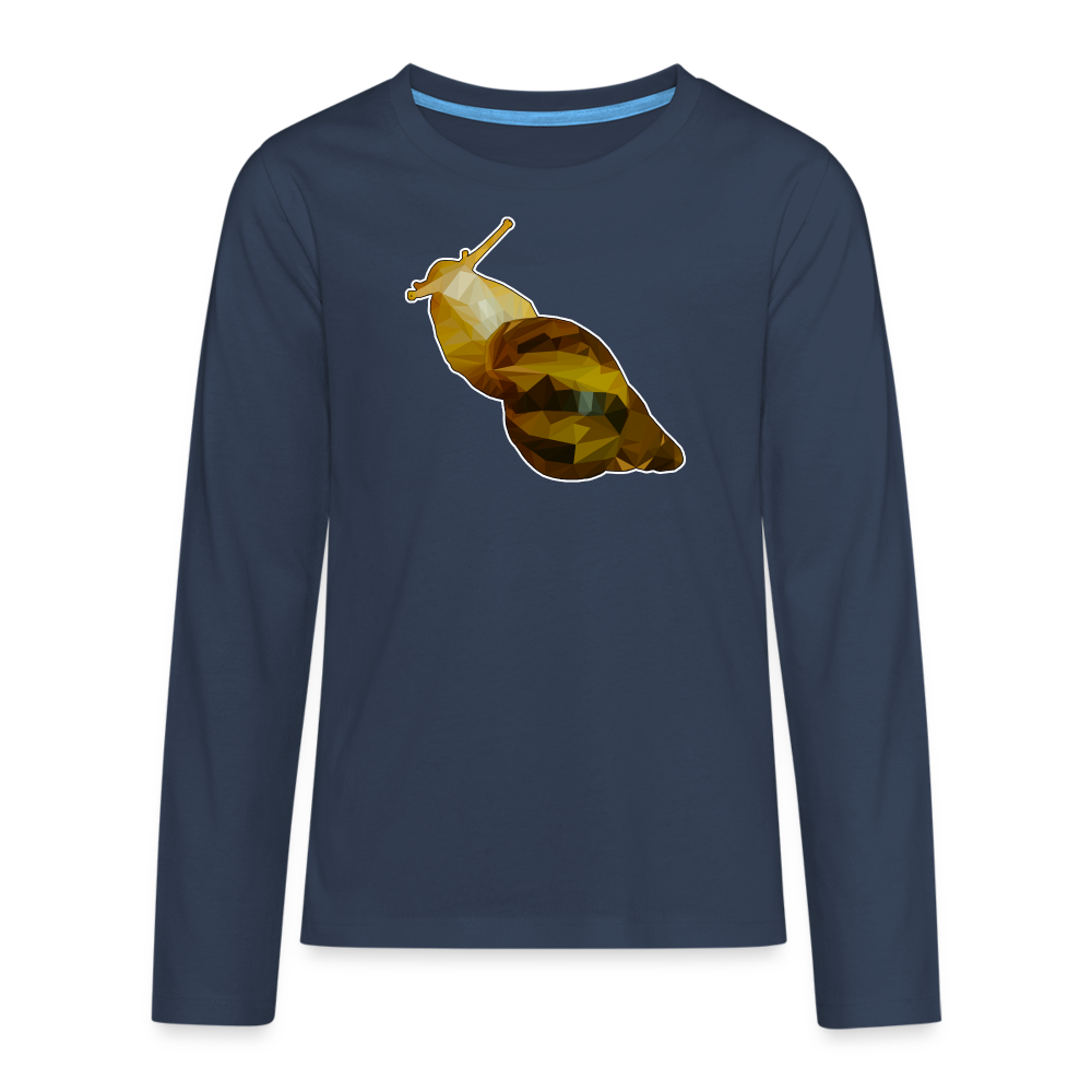 Teenager Longsleeve Achatina reticulata Low Poly - Navy