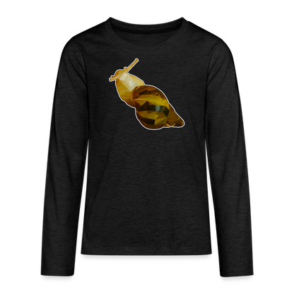 Teenager Longsleeve Achatina reticulata Low Poly - Anthrazit