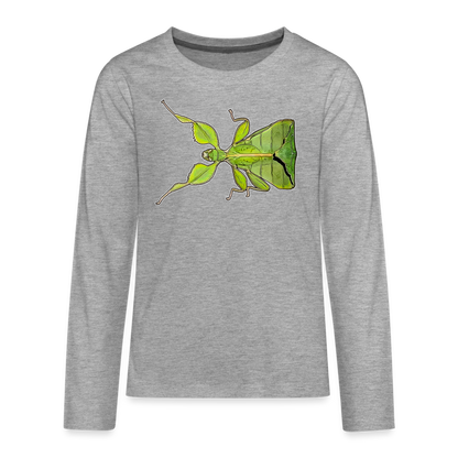 Teenager Longsleeve Phyllium philippinicum female - Grau meliert