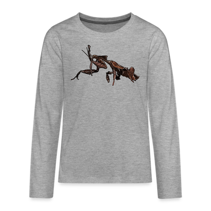 Teenager Longsleeve Phyllocrania paradoxa female 2 - Grau meliert
