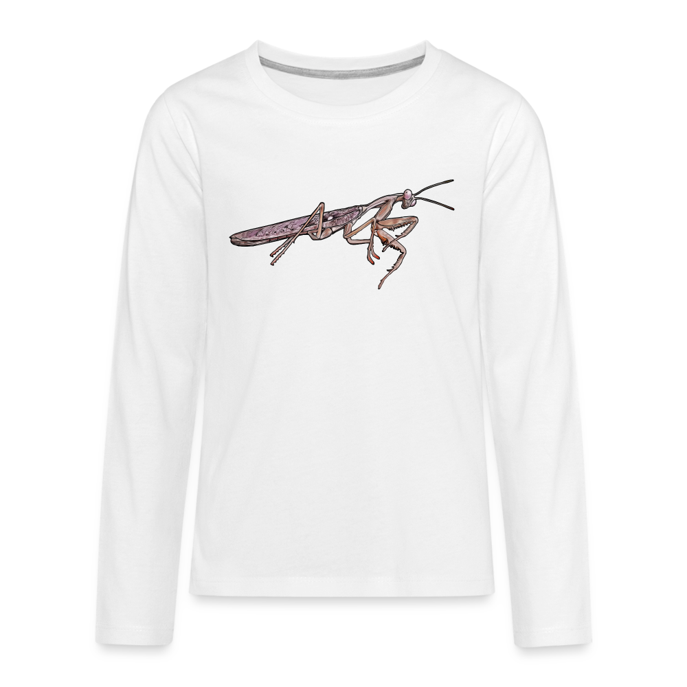 Teenager Longsleeve Rhombodera kirbyi male - weiß