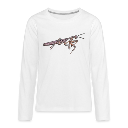 Teenager Longsleeve Rhombodera kirbyi male - weiß