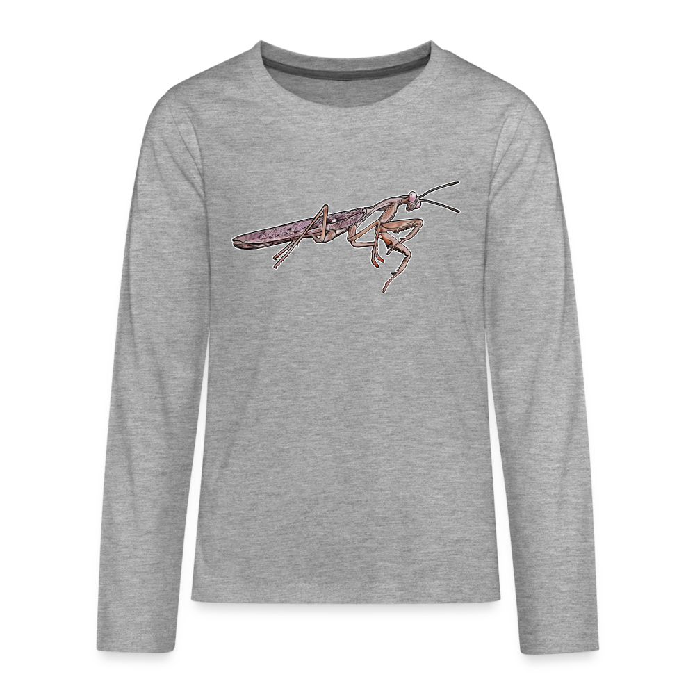 Teenager Longsleeve Rhombodera kirbyi male - Grau meliert