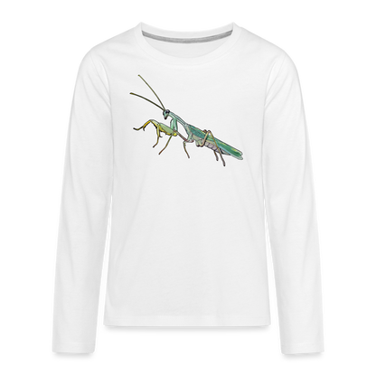 Teenager Longsleeve Sphodromantis lineola male - weiß