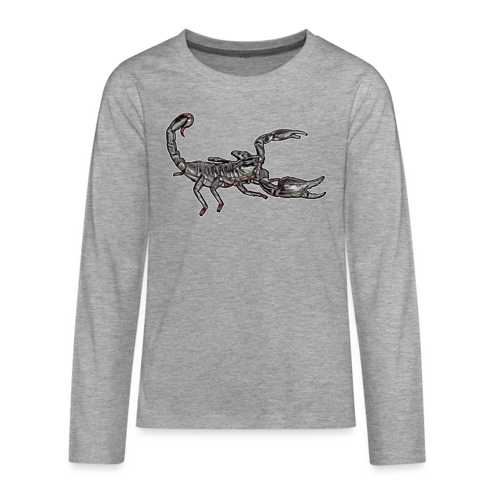 Teenager Longsleeve Heterometrus silenus - Grau meliert