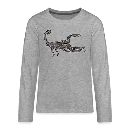 Teenager Longsleeve Heterometrus silenus - Grau meliert