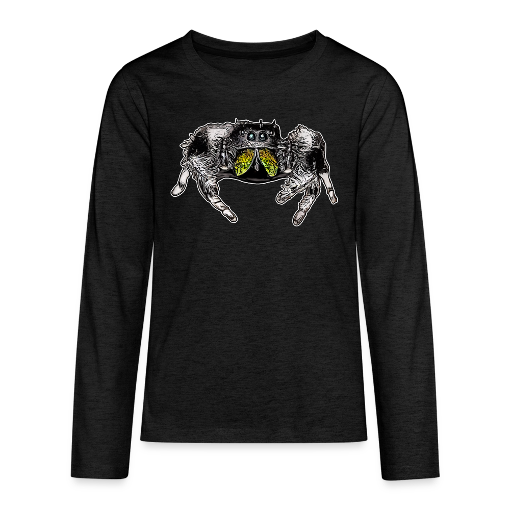 Teenager Longsleeve Phidippus regius Rastafari male - Anthrazit