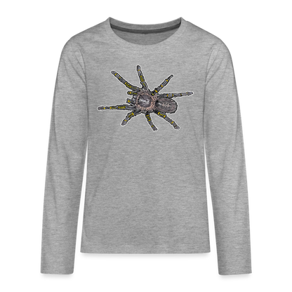 Teenager Longsleeve Grammostola pulchripes - Grau meliert