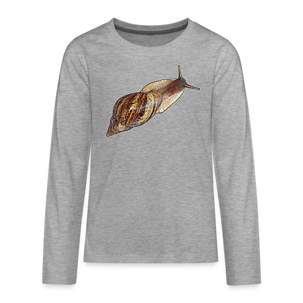 Teenager Longsleeve Achatina reticulata wildfarben - Grau meliert